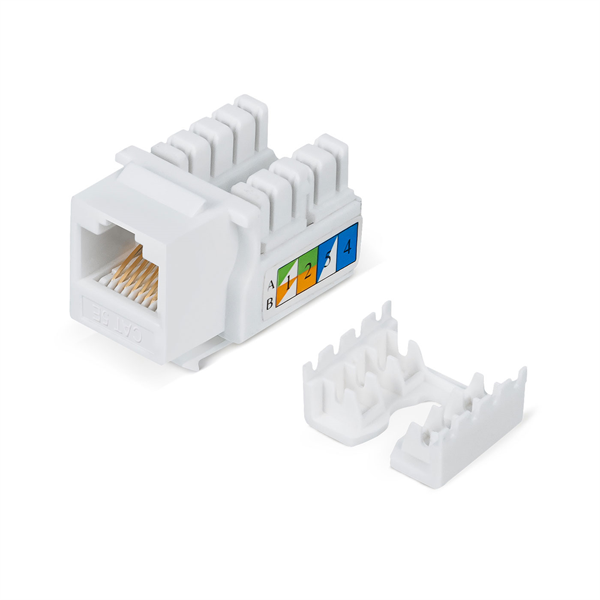 Вставка keystone Cabeus KJ-RJ45-Cat.5e-90 Вставка Keystone Jack RJ-45, категория 5e, заделка тип 110, белая (KJ-RJ45-Cat.5e-90)