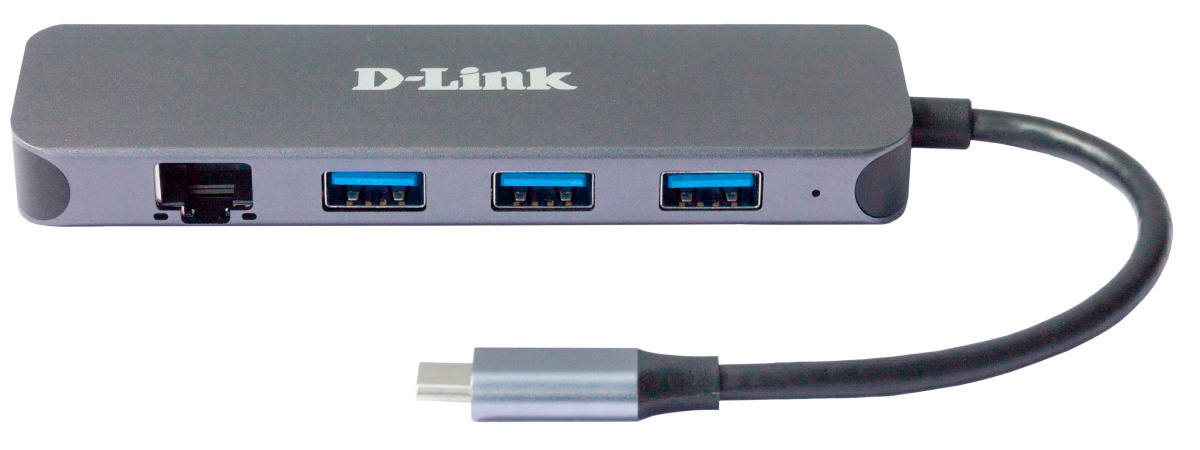 USB Hub  Неватека Разветвитель USB 3.0 D-Link DUB-2334 5порт. черный (DUB-2334/A1A)