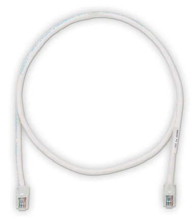 Патч-корд Panduit UTPCH7MY вилка RJ-45-вилка RJ-45 кат.5е 7м белый ПВХ