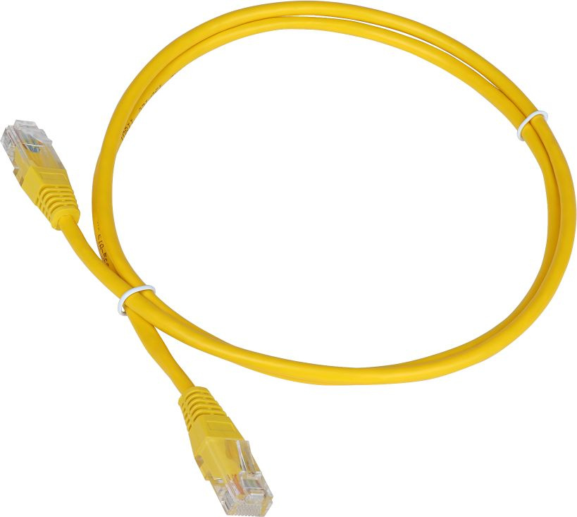 Патч-корд Lanmaster TWT-45-45-1.0-YL UTP вилка RJ-45-вилка RJ-45 кат.5е 1м желтый ПВХ (уп.:1шт)