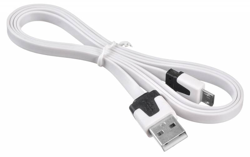   Неватека Кабель Buro BHP MICROUSB 1M FLAT USB (m)-micro USB (m) 1м белый плоский