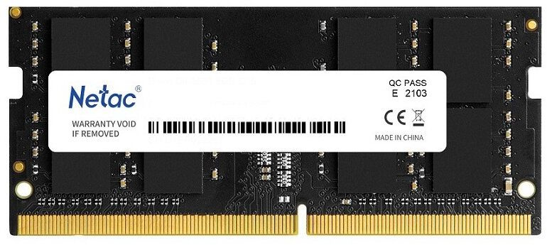   Неватека Память DDR4 16Gb 3200MHz Netac NTBSD4N32SP-16 Basic OEM PC4-25600 CL22 SO-DIMM 260-pin 1.2В single rank