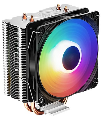 Кулер для процессора DEEPCOOL GAMMAXX 400K LGA12XX/1366/115X/AM4/AM3/+/AM2/+/FM2/+/FM1 (20шт/кор, TDP 130Вт, PWM, Color LED Fan 120mm, 4 тепл. трубки прямого контакта ) RET (GAMMAXX 400K)