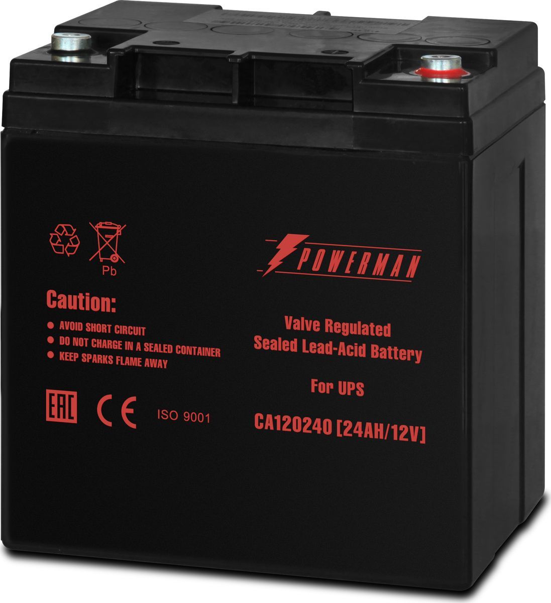 Батарея POWERMAN Battery CA12240, напряжение 12В, емкость 24Ач, макс. ток разряда 360А, макс. ток заряда 7.2А, свинцово-кислотная типа AGM, тип клемм M1, Д/Ш/В 166/126/174, 8.4 кг. Powerman CA12240/UPS (POWERMAN Battery 12V/24AH)