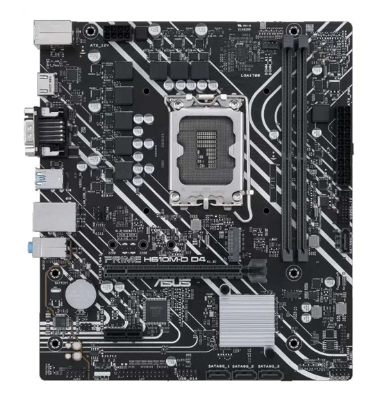 Материнская палата ASUS PRIME H610M-R D4-SI, LGA1700, B610, 2*DDR4, D-sub+DVI+HDMI, SATA 6.0, M.2, USB 3.2, mATX; 90MB1B40-M0ECY0 (PRIME H610M-R D4-SI)