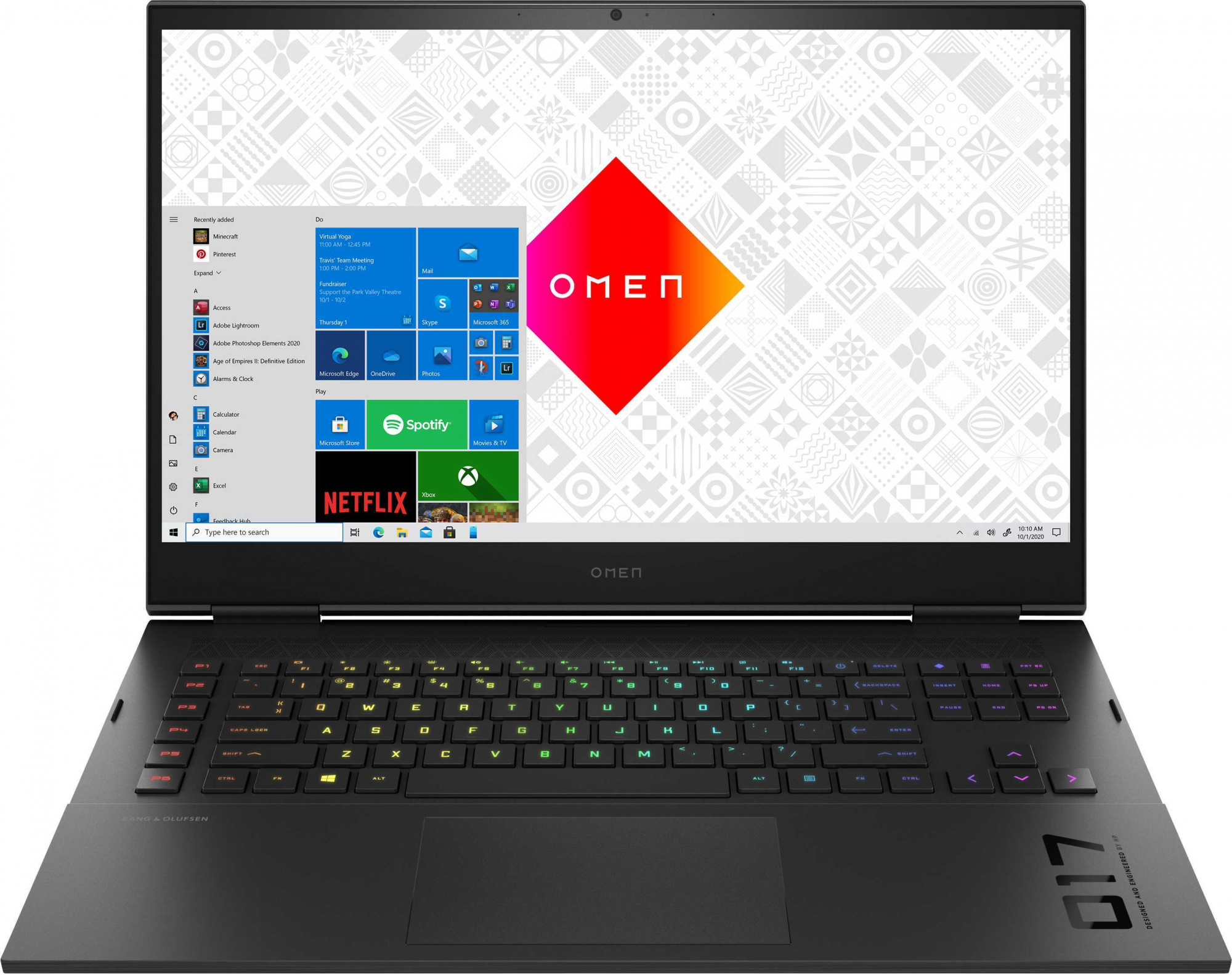 Ноутбук HP Omen 17-ck0045ur Core i7 11800H 16Gb SSD1Tb NVIDIA GeForce RTX3080 16Gb 17.3" IPS QHD (2560x1440) Windows 11 black WiFi BT Cam