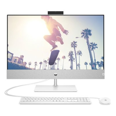 Моноблок HP Pavilion I 27-ca1041ci NT 27" FHD(1920x1080) Core i3-12100T, 8GB DDR4 3200 (2x4GB), SSD 256Gb, Intel Internal graphics, no DVD, kbd&mouse wired, 5MP Webcam, White,FreeDOS, 1Y Wty (6C8P7EA#UUQ)