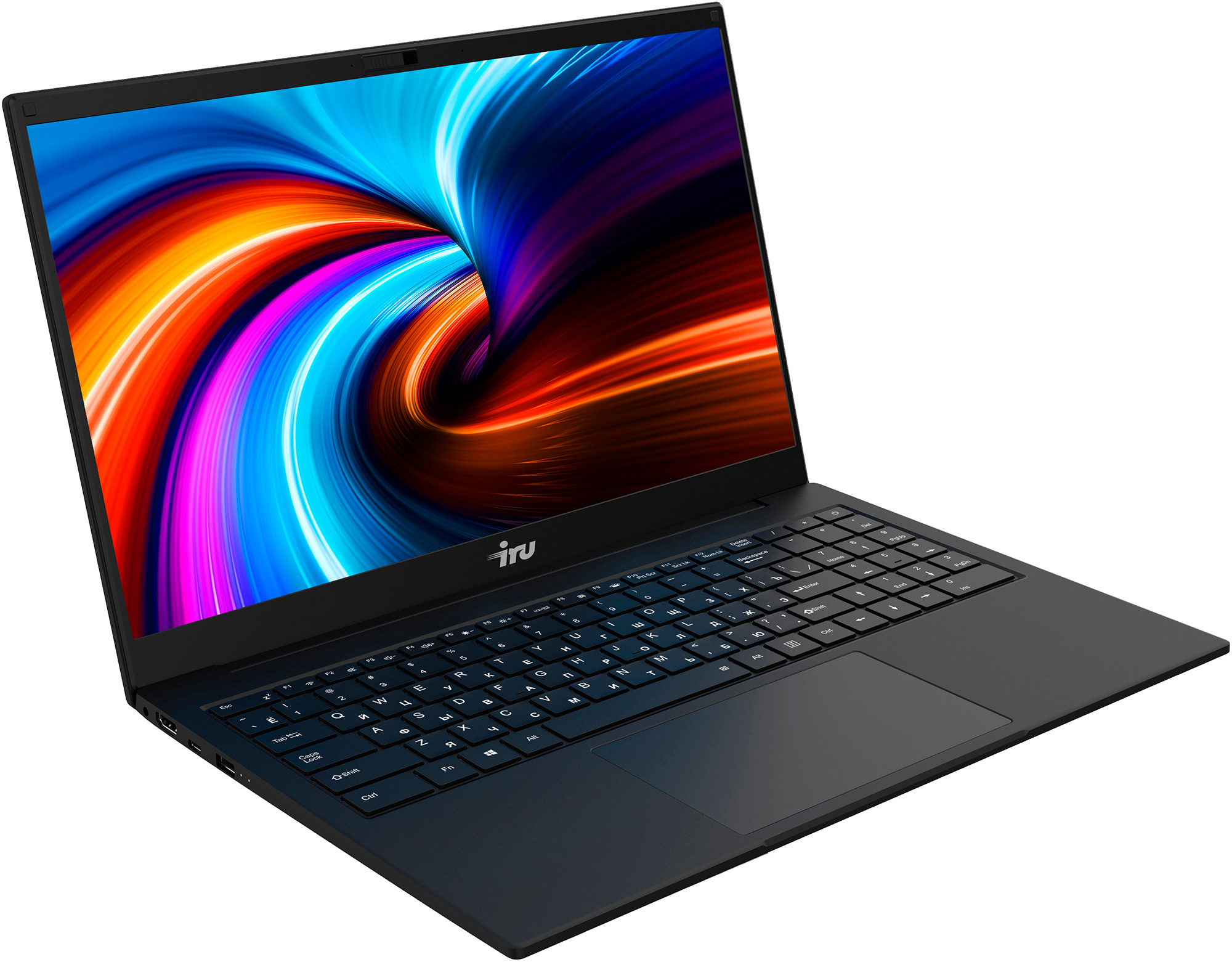 Ноутбук IRU Калибр 15TLI Core i5 1135G7 8Gb SSD512Gb Intel Iris Xe 15.6" IPS FHD (1920x1080) Free DOS black WiFi BT Cam 7200mAh