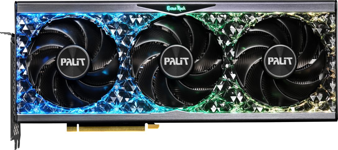 Видеокарта Palit PCI-E 4.0 RTX4070Ti GAMEROCK OC NVIDIA GeForce RTX 4070TI 12288Mb 192 GDDR6X 1365/19000 HDMIx1 DPx3 HDCP Ret