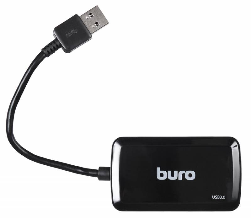 USB Hub Разветвитель USB 3.0 Buro BU-HUB4-U3.0-S 4порт. черный