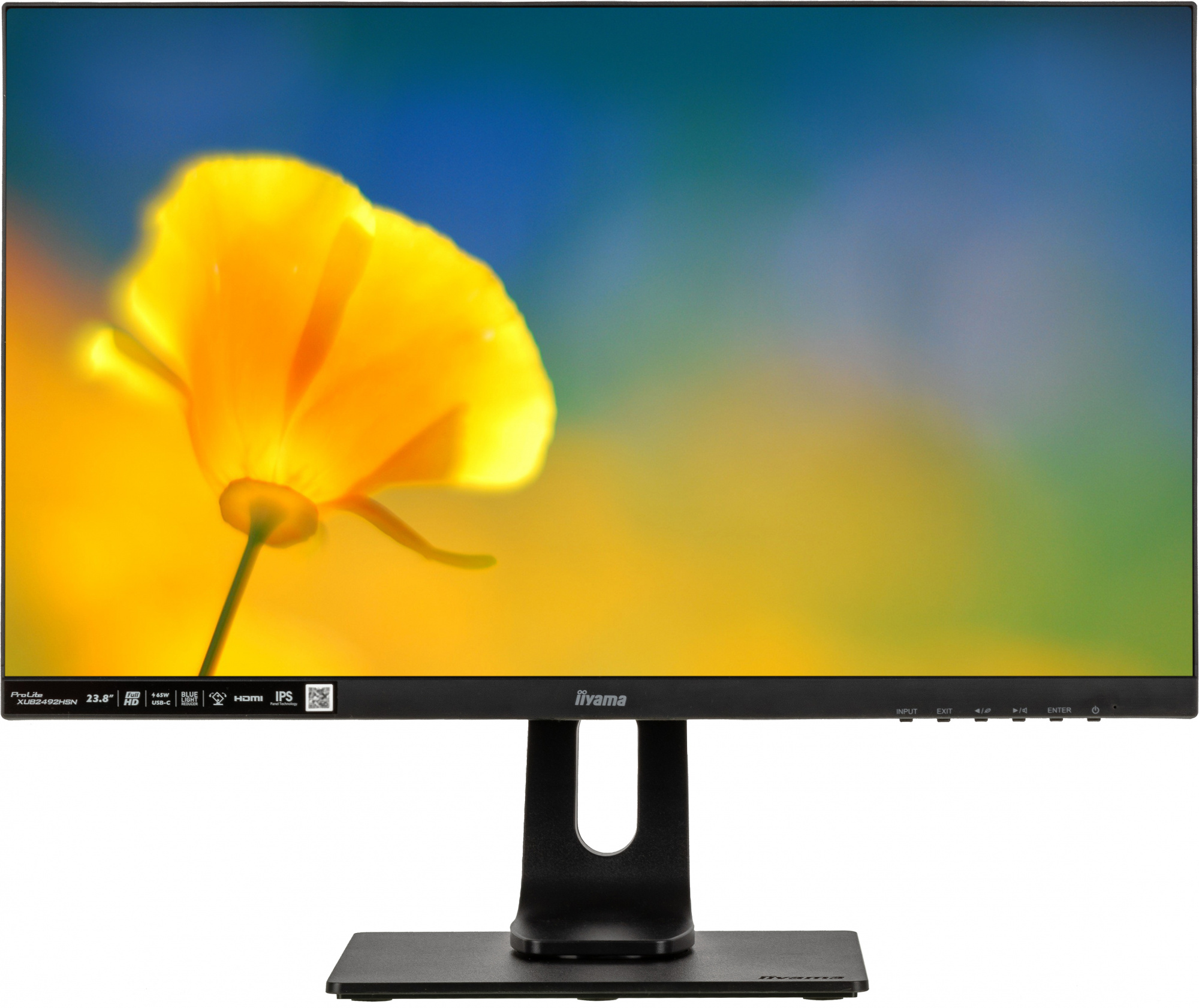 Монитор Iiyama 23.8" ProLite XUB2492HSN-B1 черный IPS LED 16:9 HDMI M/M матовая HAS Piv 250cd 178гр/178гр 1920x1080 DP FHD USB 5.4кг