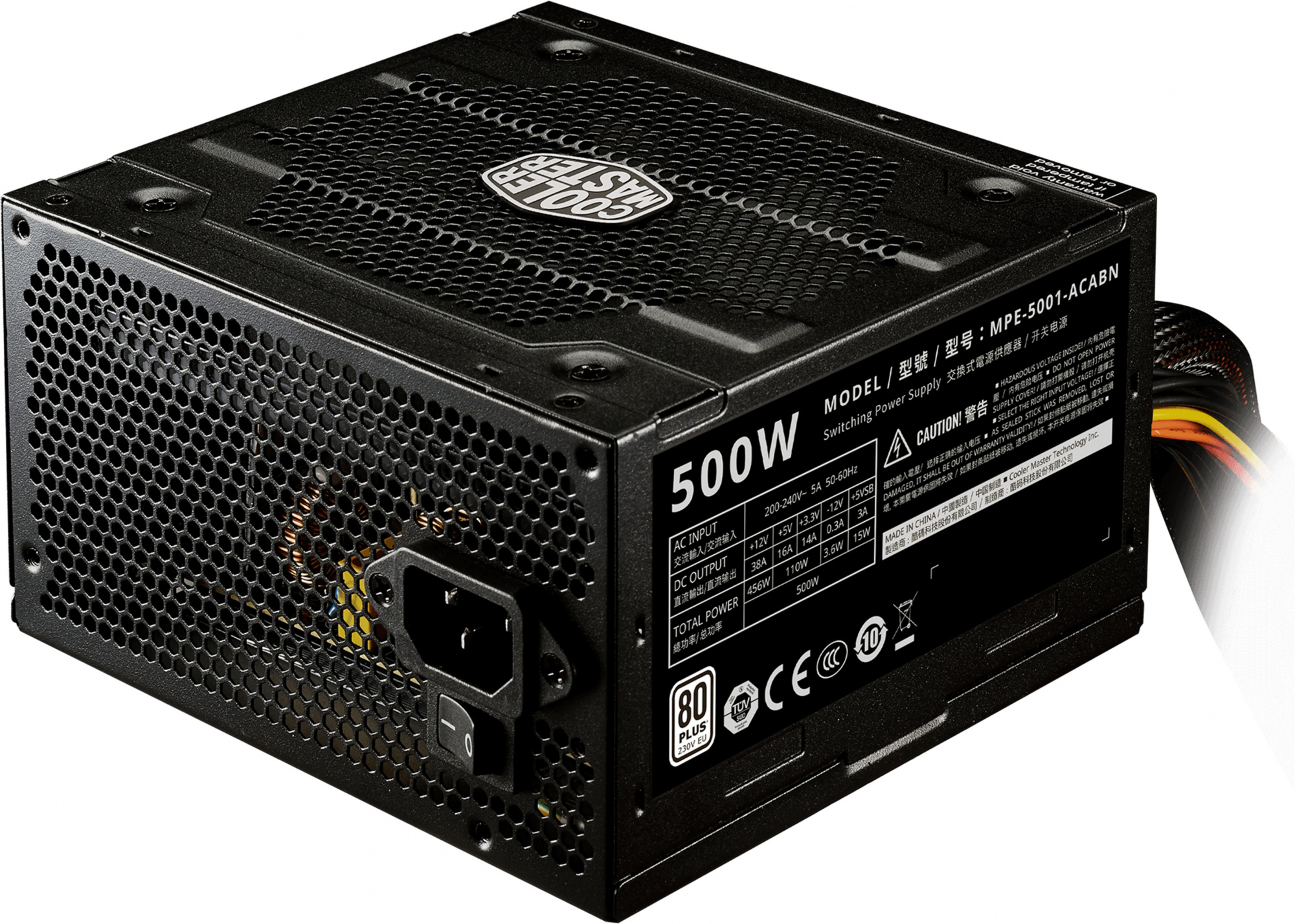 Блок питания 500 Ватт Cooler Master CoolerMaster Elite V4 500 (MPE-5001-ACABN-EU)