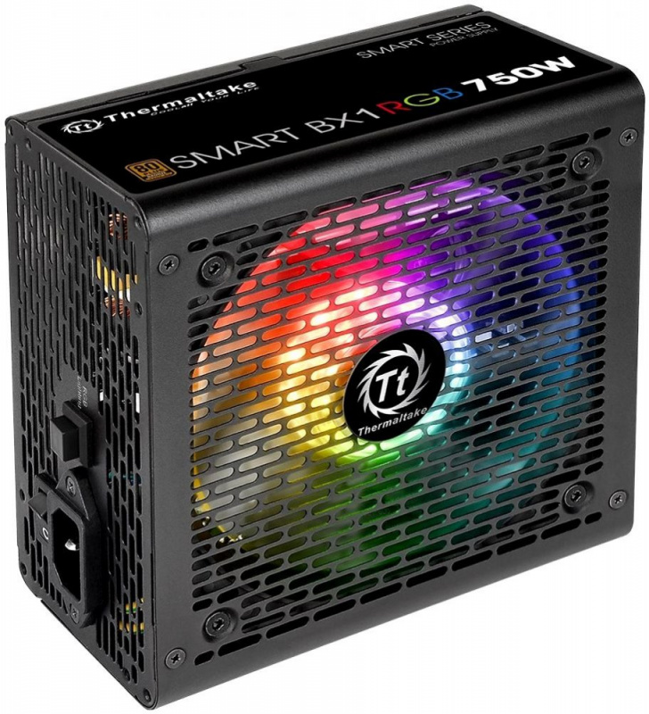  Блок питания Thermaltake ATX 750W Smart BX1 RGB 80+ bronze (24+4+4pin) APFC 120mm fan color LED 8xSATA RTL