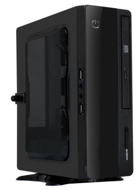 Корпус Slim Case Powerman EQ101BK PM-200ATX  2*USB 3.0,Audio, miniATX (6117414)