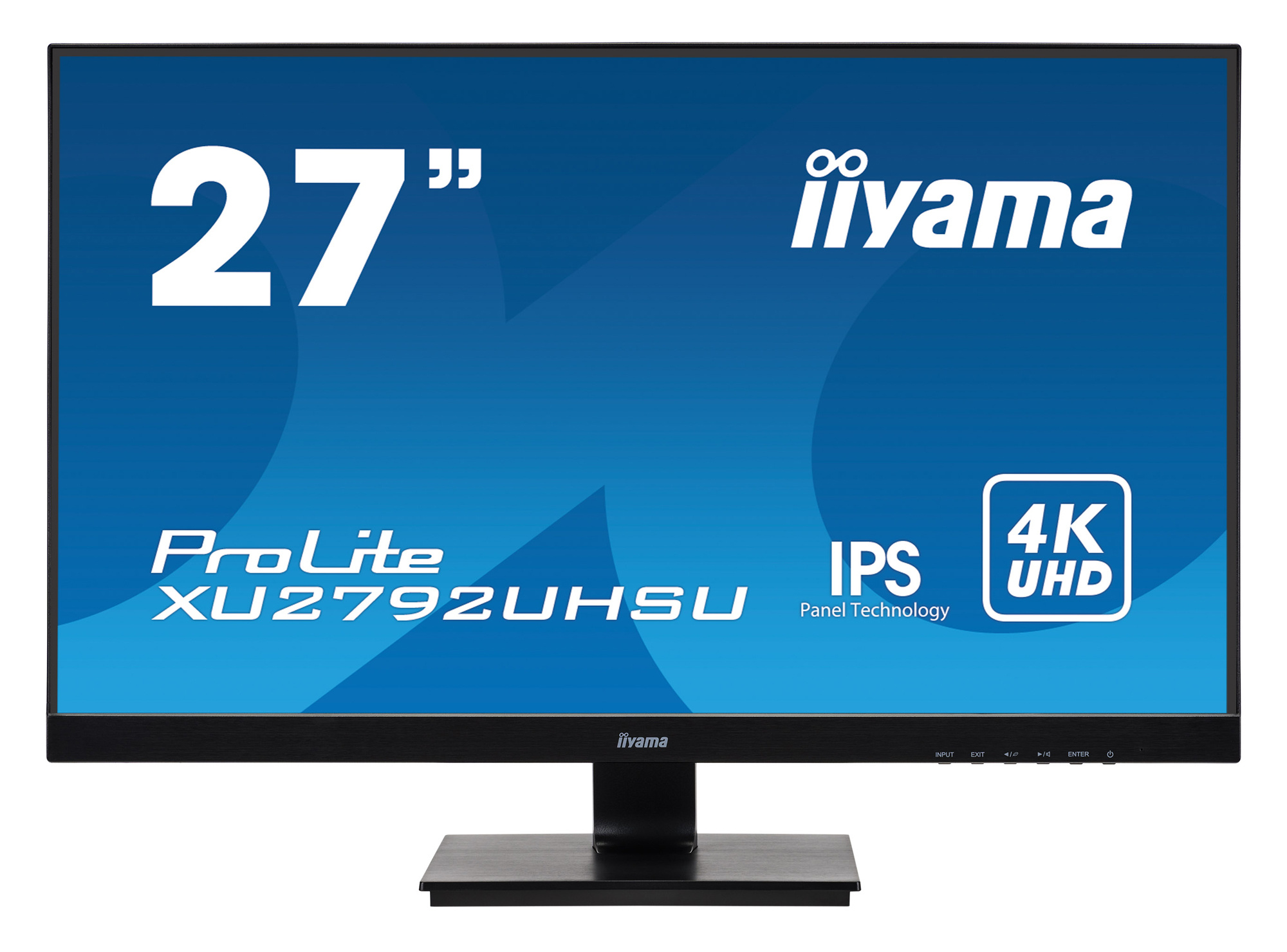 Мониторы ЖК Монитор Iiyama 27" XU2792UHSU-B1 черный IPS LED 16:9 DVI HDMI M/M матовая 300cd 178гр/178гр 3840x2160 DisplayPort QHD USB 4.6кг