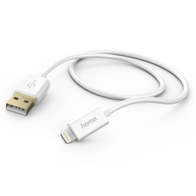 Кабель Hama GoldMFi 00173640 Lightning (m) USB A(m) 1.5м белый