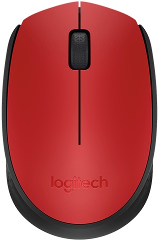 Мышь Logitech M171 красный/черный оптическая (1000dpi) беспроводная USB (2but)