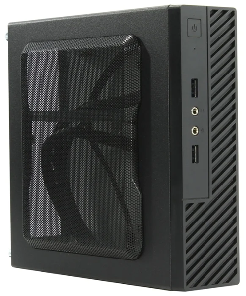 Корпус Slim Case Powerman ME100S-BK front fan 4cm, 120W adapter, Mini ATX, VESA (6133715)