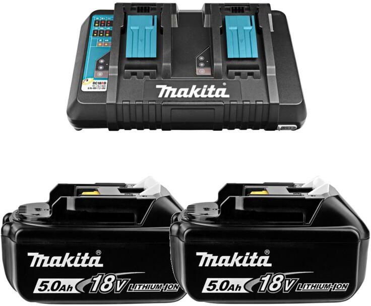   Неватека Батарея аккумуляторная Makita BL1850B 18В 5Ач Li-Ion (З/У в компл.) (191L75-3)