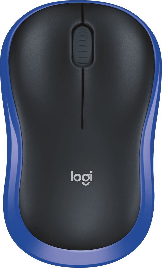 Мышь Logitech M185 синий оптическая (1000dpi) беспроводная USB