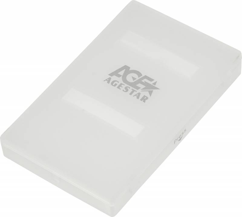   Неватека Внешний корпус для HDD/SSD AgeStar SUBCP1 SATA пластик белый 2.5"