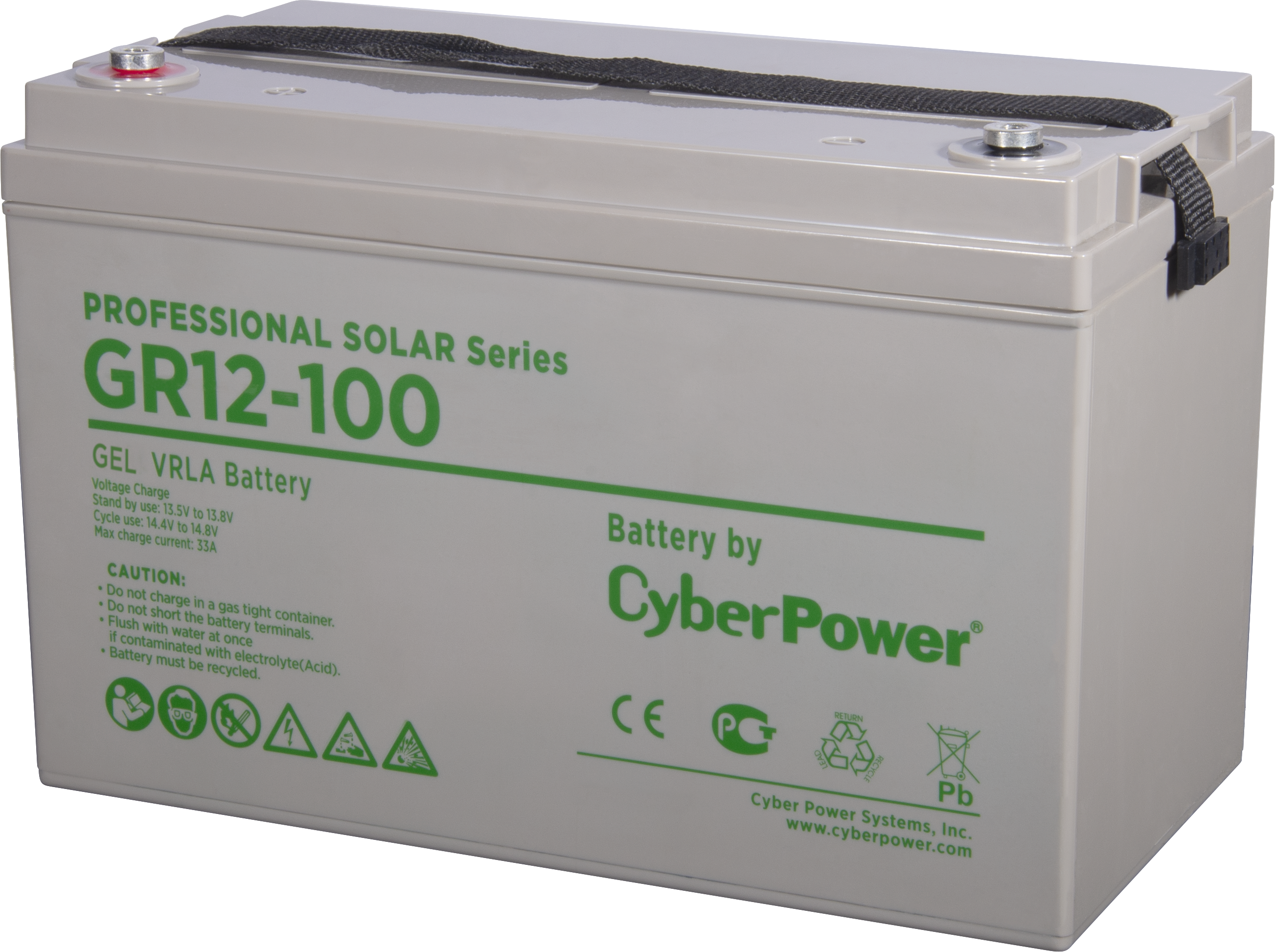 Аккумуляторная батарея PS solar (gel) CyberPower GR 12-100 / 12 В 100 Ач CyberPower Professional Solar Series GR 12-100