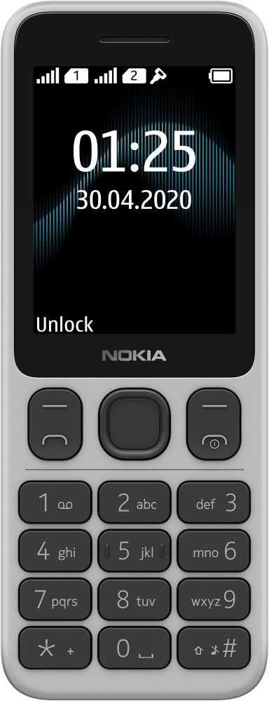 Мобильный телефон Nokia 125 белый моноблок 2Sim 2.4" 240x320 Series 30+ GSM900/1800 FM