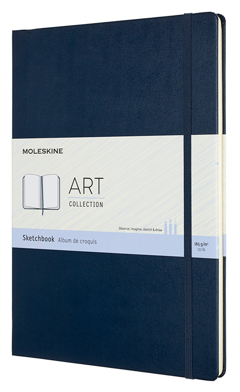 Блокнот для рисования Moleskine ART SKETCHBOOK ARTBF832B20 A4 96стр. твердая обложка синий сапфир