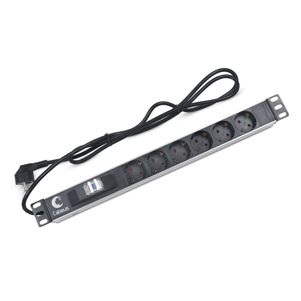 Блок розеток CABEUS PDU-6P-B-2EU 6 роз 16А 250V шнур 2м (PDU-6P-B-2EU)