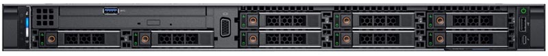 Шасси серверное DELL PowerEdge R640 1U/ 8SFF/ 1xHS/ PERC H750/ 4xGE/ noPSU/ RC4: 2xLP/ 5 std FAN/ noDVD/ iDRAC9 Ent/ Bezel noQS/ Sliding Rails/ noCMA/ 3YPSNBD (R640-8SFF-04t)