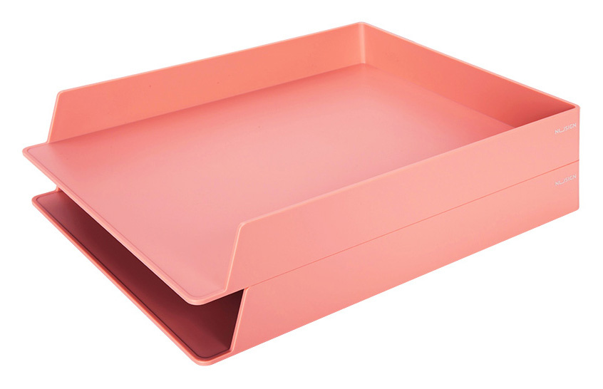 Лоток горизонтальный Deli NS021pink Nusign 325x240x45мм розовый