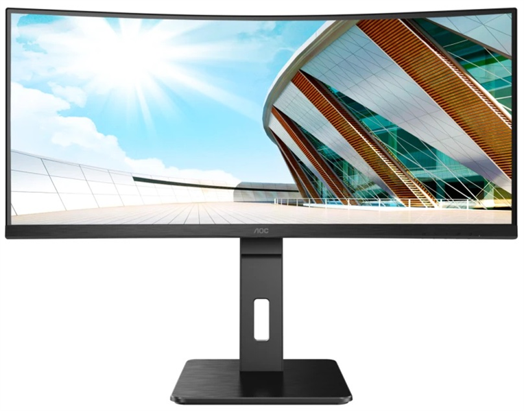 Монитор 34" AOC CU34P2A Curved 1500R 3440x1440@100Hz VA LED 21:9 1ms 2*HDMI DP 4*USB3.0 50M:1 3000:1 178/178 300cd Speakers HAS Tilt Swivel Black-Red (CU34P2A)