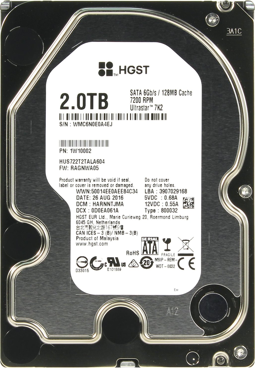 Жесткий диск Hitachi (HGST) Hitachi Ultrastar HUS722T2TALA604