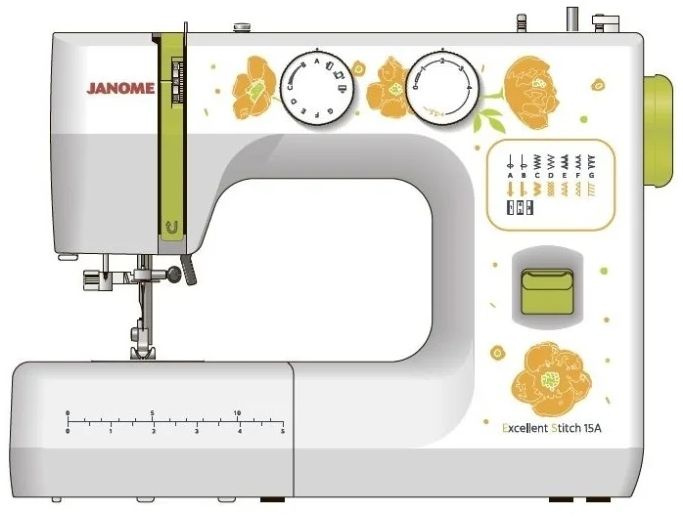 Швейная машина Janome Excellent Stitch 15A белый