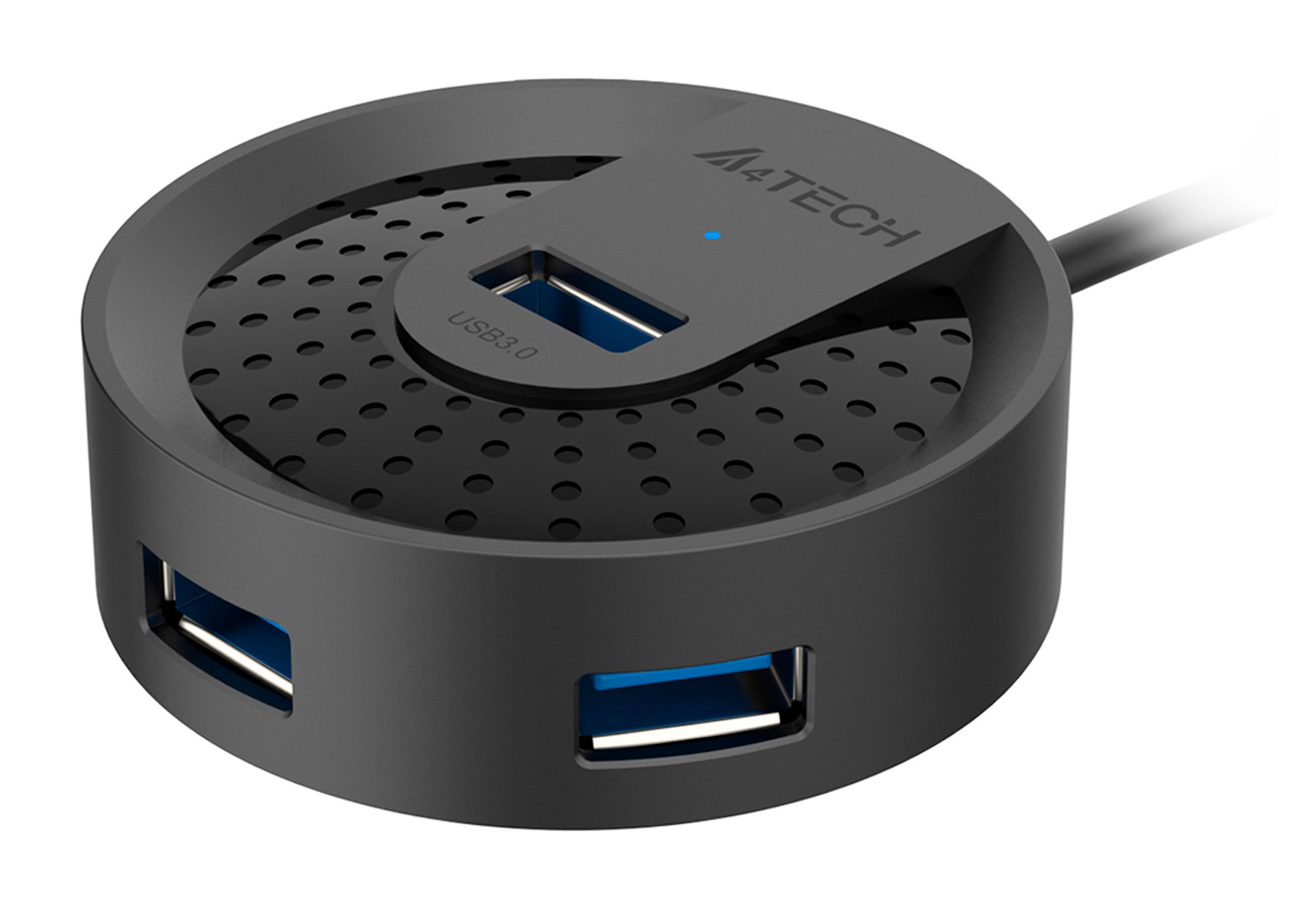 USB Hub  Неватека Разветвитель USB 3.0 A4Tech HUB-30C 4порт. черный