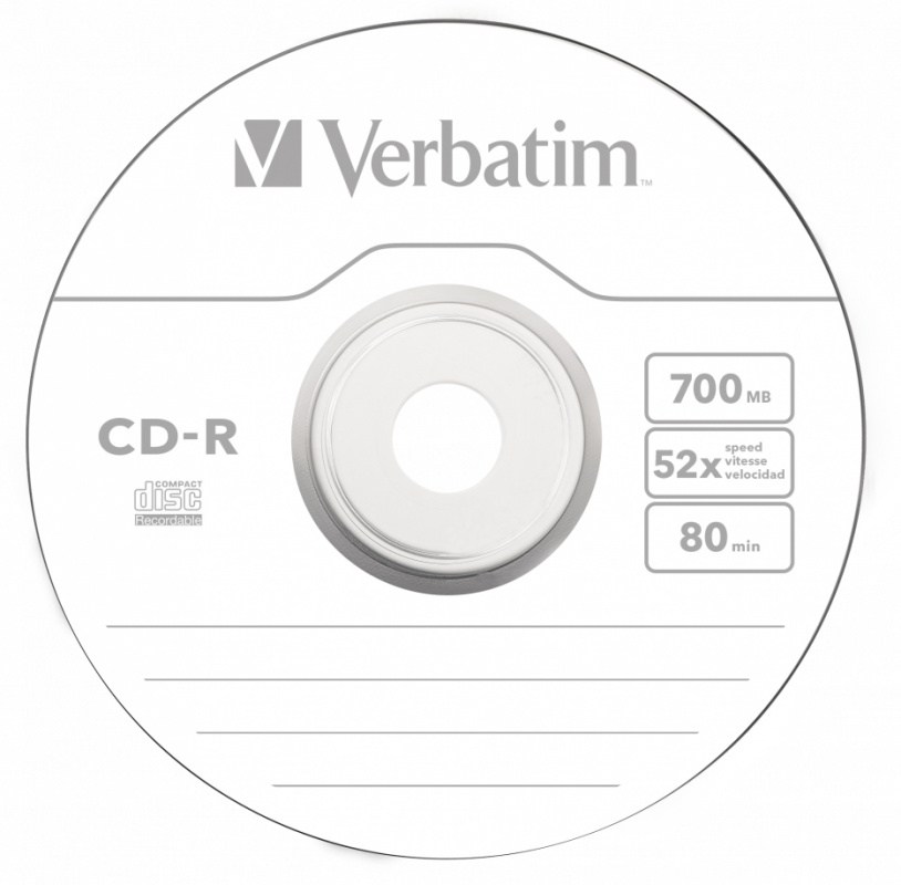 Диск CD-R Verbatim 700Mb 52x bulk (10шт) (43725)