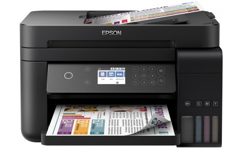 МФУ лазерные  Неватека Epson L6170 МФУ А4 цветное: принтер/копир/сканер, 33/20 стр./мин.(чб/цвет), ADF 30 стр., USB/LAN, в комплекте чернила 14 000/11 200 стр.(чб/цвет) (C11CG20403)