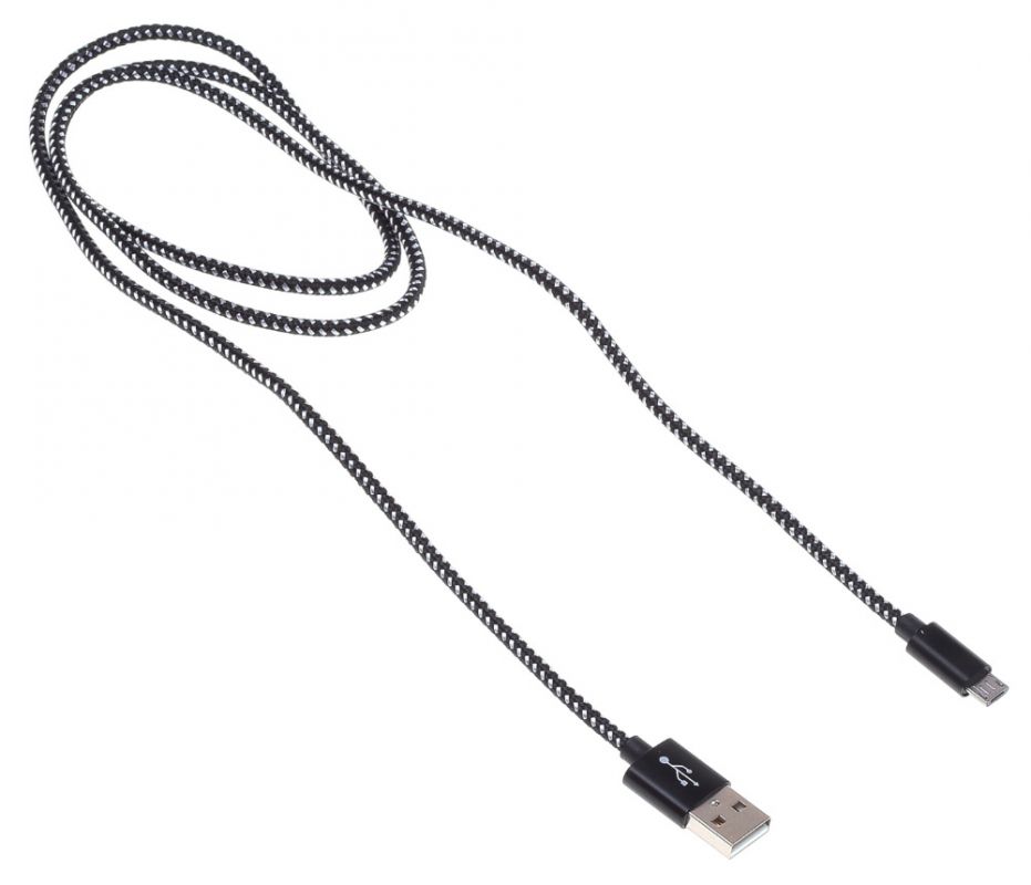 Кабель Buro Braided BHP RET MICUSB-BR USB (m)-micro USB (m) 1м черный