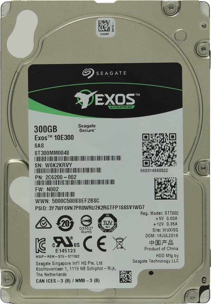 SAS/FC  Неватека Жесткий диск SAS2.5" 300GB 10000RPM 128MB ST300MM0048 SEAGATE