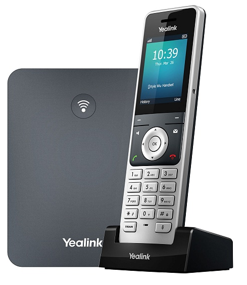 YEALINK DECT-трубка Yealink W76P DECT (база W70B+трубка W56H) до 10 SIP-аккаунтов, до 10 трубок на базу, до 20 одноврем. Вызовов (W76P)