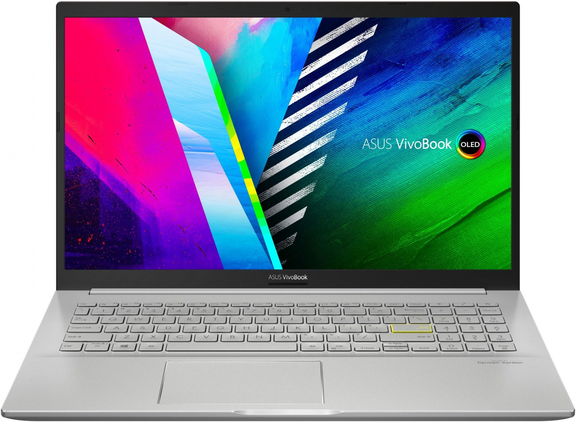 Ноутбук ASUS K513EA-L12044W +mouse 15.6"(1920x1080 OLED)/Intel Core i5 1135G7(2.4Ghz)/8192Mb/512PCISSDGb/noDVD/Int:Intel Iris Xe Graphics/Cam/BT/WiFi/war 1y/1.8kg/Transparent Silver/W11 (90NB0SG2-M47690)