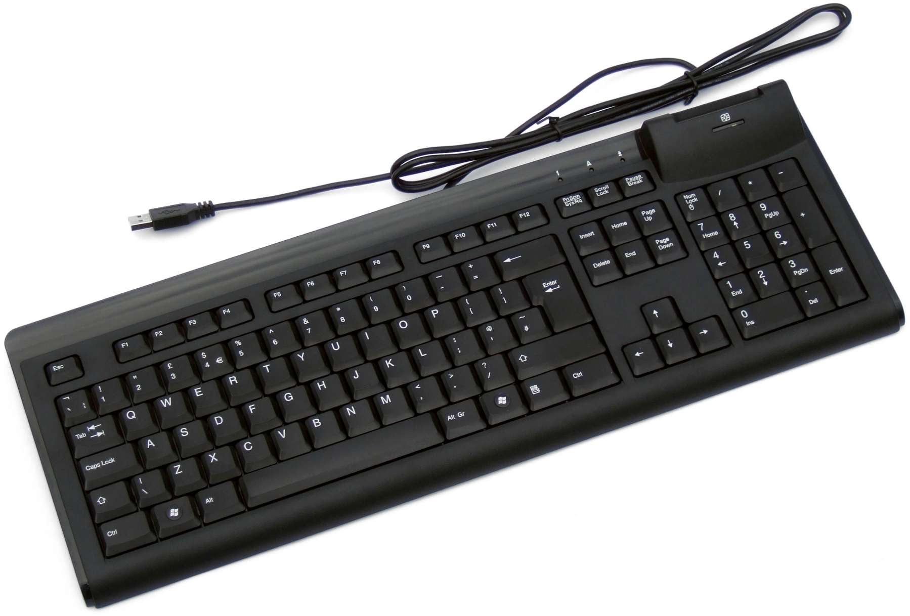 Клавиатура Acer Wired Keyboard Black Acer Wired Keyboard CHICONY KUS-0967 USB Black layout for RU with slot for Smart Card (GP.KBD11.01V)