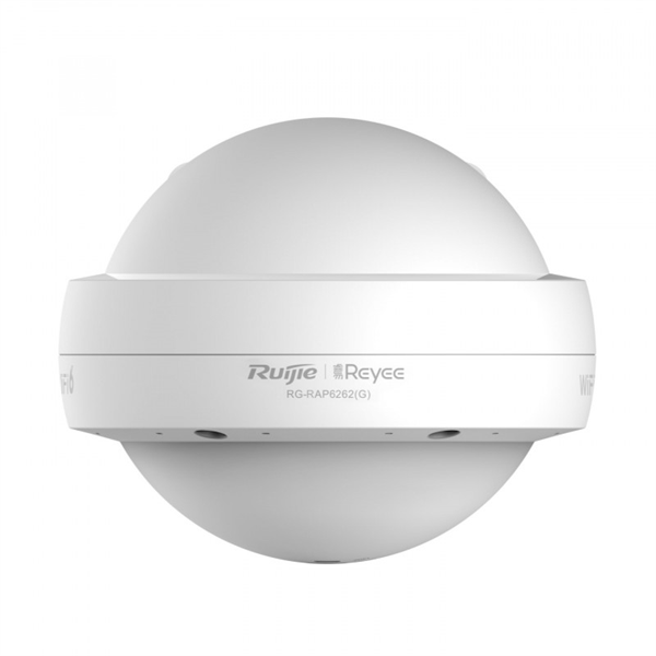 Точка доступа Reyee AX1800 Dual Band Outdoor Wi-Fi6 Access Point, IP68 waterproof, 1201Mbps at 5GHz + 574Mbps at 2.4GHz, 2 10/100/1000base-t Ethernet uplink port, Internal omnidirectional antennas,support  802.11a/ (RG-RAP6262(G))