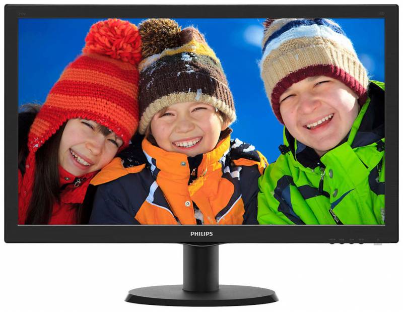 Монитор Philips 23.6" 243V5QHSBA (00/01) черный VA LED 16:9 DVI HDMI матовая 250cd 178гр/178гр 1920x1080 D-Sub FHD 3.66кг