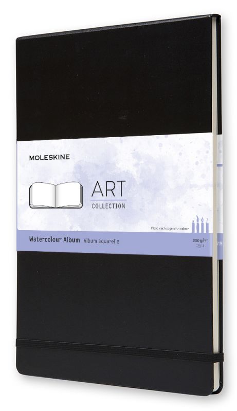 Блокнот для акварели Moleskine CLASSIC WATERCOLOUR ARTBF833 A4 60стр. твердая обложка черный