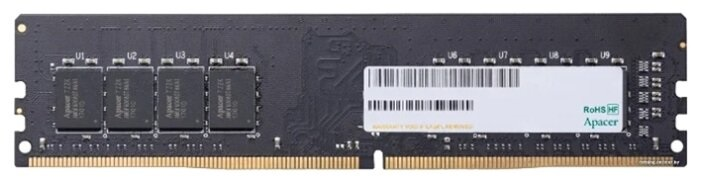 Оперативная память Apacer  DDR4   16GB  2666MHz UDIMM (PC4-21300) CL19 1.2V (Retail) 1024*8 (AU16GGB26CQYBGH / EL.16G2V.GNH) (AU16GGB26CQYBGH)