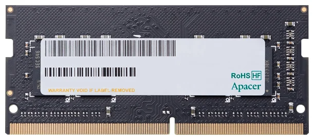 Оперативная память Apacer  DDR4   8GB  3200MHz SO-DIMM (PC4-25600) CL19 1.2V (Retail) 1024*8 (AS08GGB32CSYBGH/ES.08G21.GSH) (AS08GGB32CSYBGH)