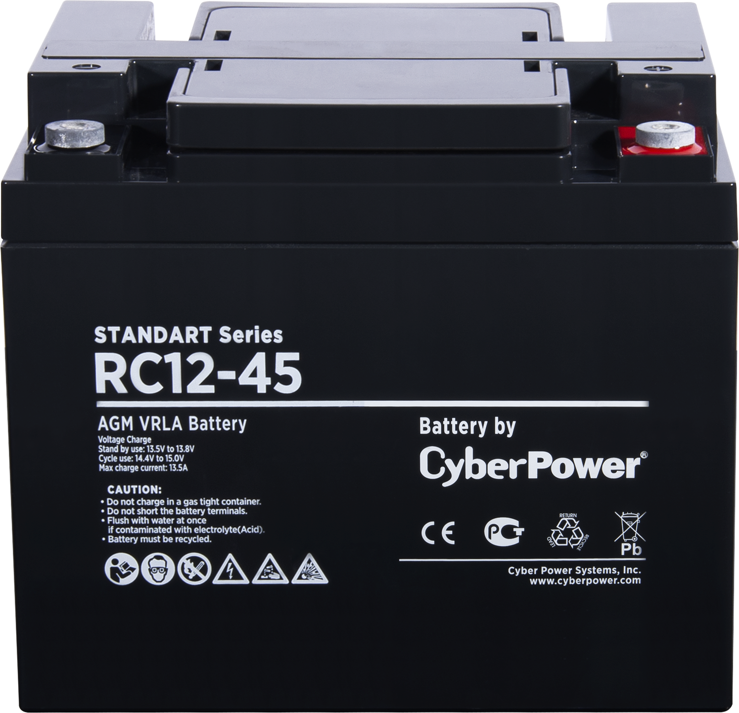 Аккумуляторная батарея SS CyberPower RC 12-45 / 12 В 50 Ач CyberPower Standart Series RC 12-45