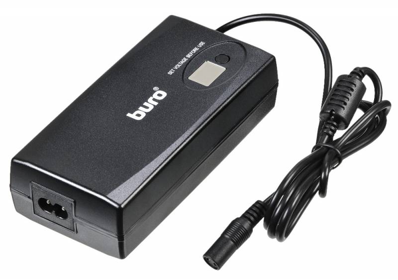 Блок питания Buro BUM-1245M90 ручной 90W 12V-24V 11-connectors 3.5A 1xUSB 1A от бытовой электросети LСD индикатор