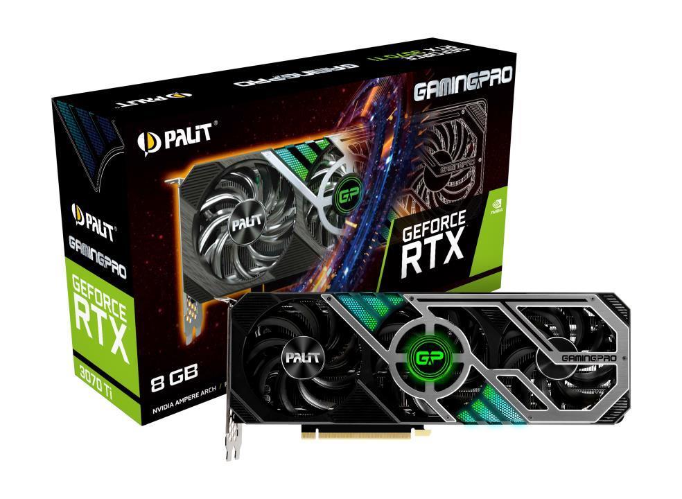  Видеокарта PALIT NVIDIA GeForce RTX 3070 Ti 8 Гб GDDR6X 256 бит PCIE 4.0 16x 3xВыход DisplayPort NED307T019P2-1046A